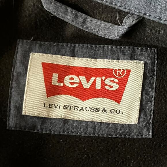 Levi’s Gray Trucker Jacket XL Zip Front Snap Buttons Streetwear Outerwear - Picture 7 of 12